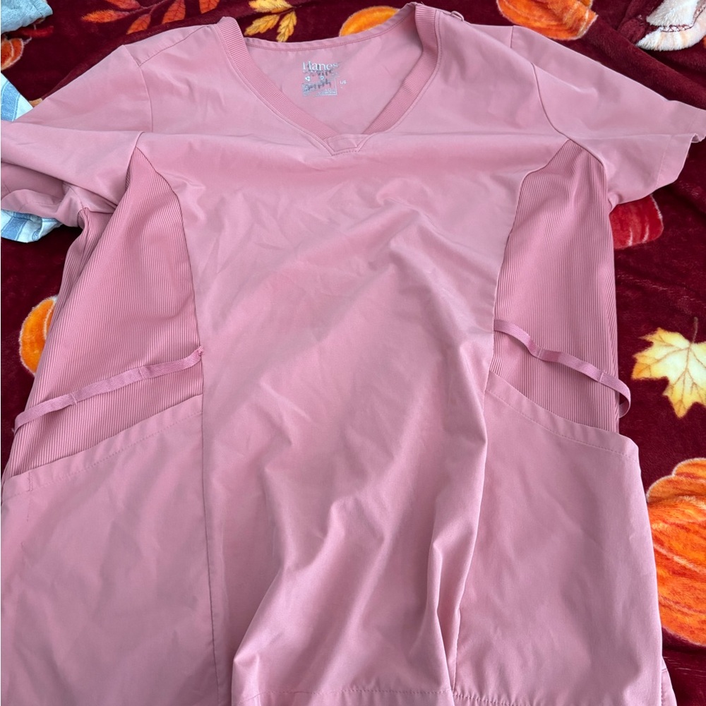 Hanes Comfort Fit Pink V-Neck Top